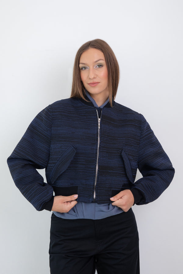 CROP Bomber dzseki - Kék-Fekete