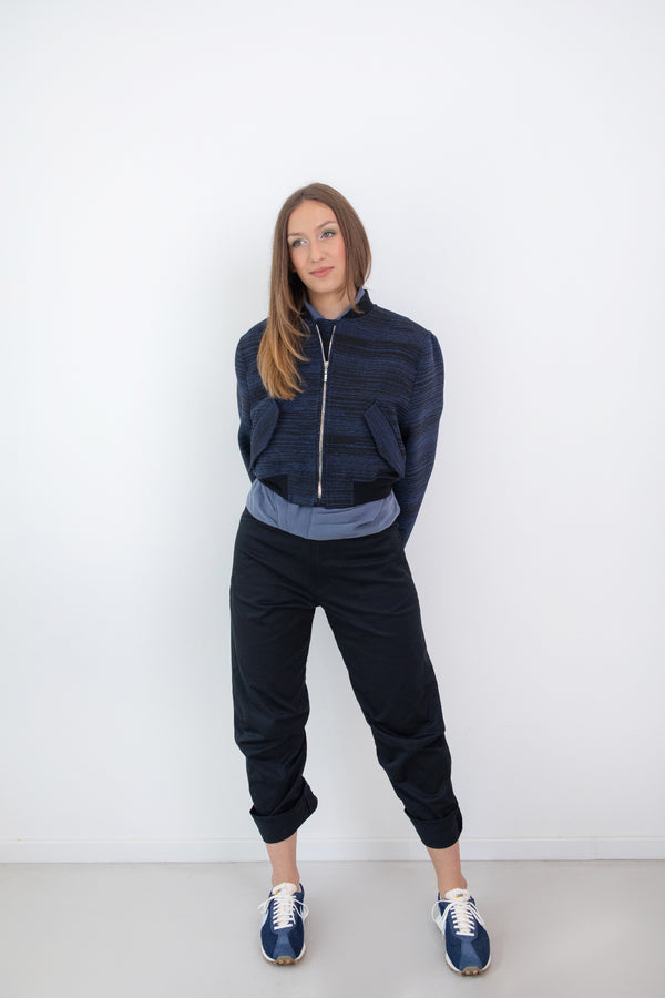 CROP Bomber dzseki - Kék-Fekete
