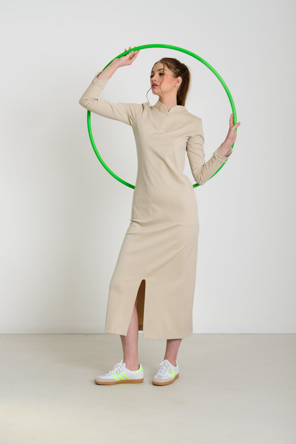 Maxi ruha állógallérral